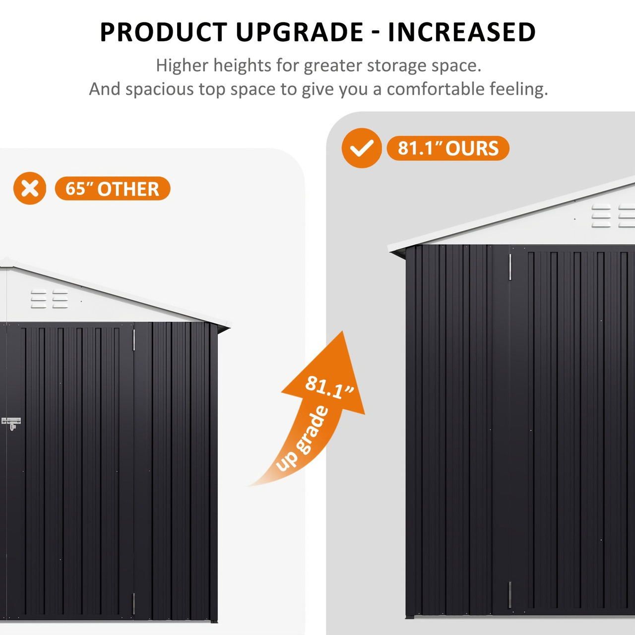 Metal Tool Shed - Lockable Doors, Updated Frame Structure | Outdoor Storage for Backyard, Garden, Patio, Lawn 8x12 FT