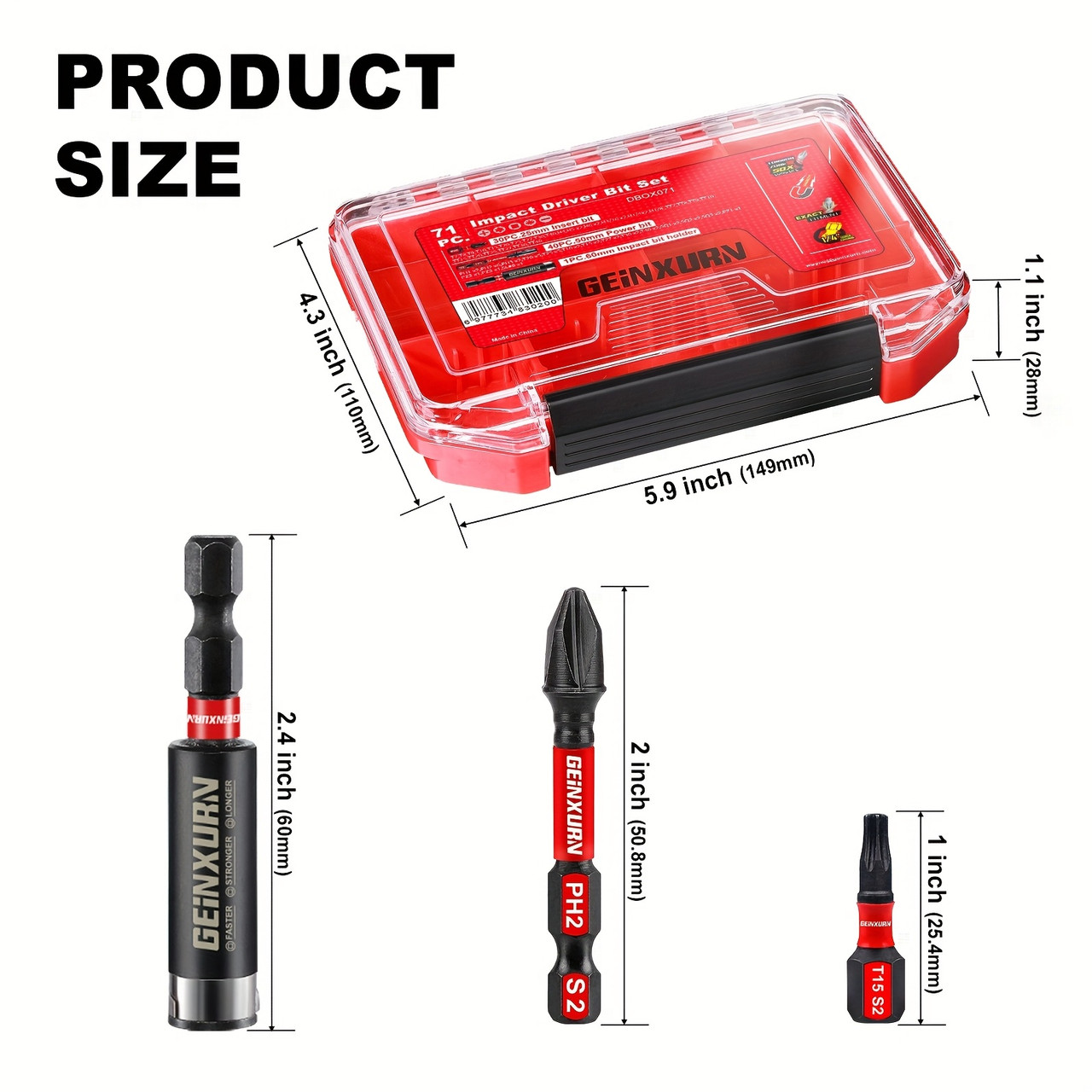 X50 POWER Mixed Impact Screw Set, 71pcs set