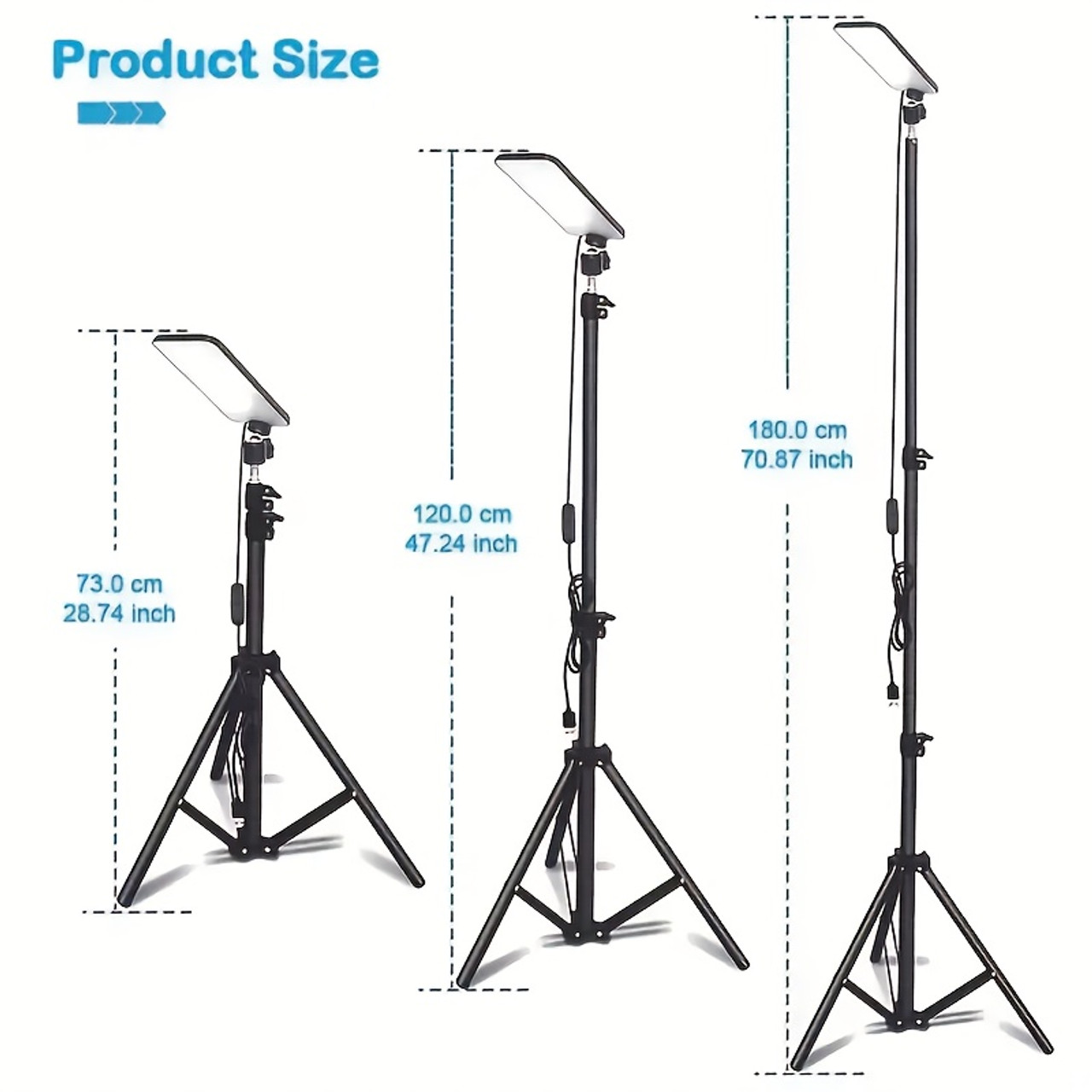 LED Camping Lantern with Tripod Stand, USB Powered 5V 2A Compact & Lightweight for Camping, BBQ, Night Fishing & Outdoor Activities | Matte Finish | Camping Accessories Black