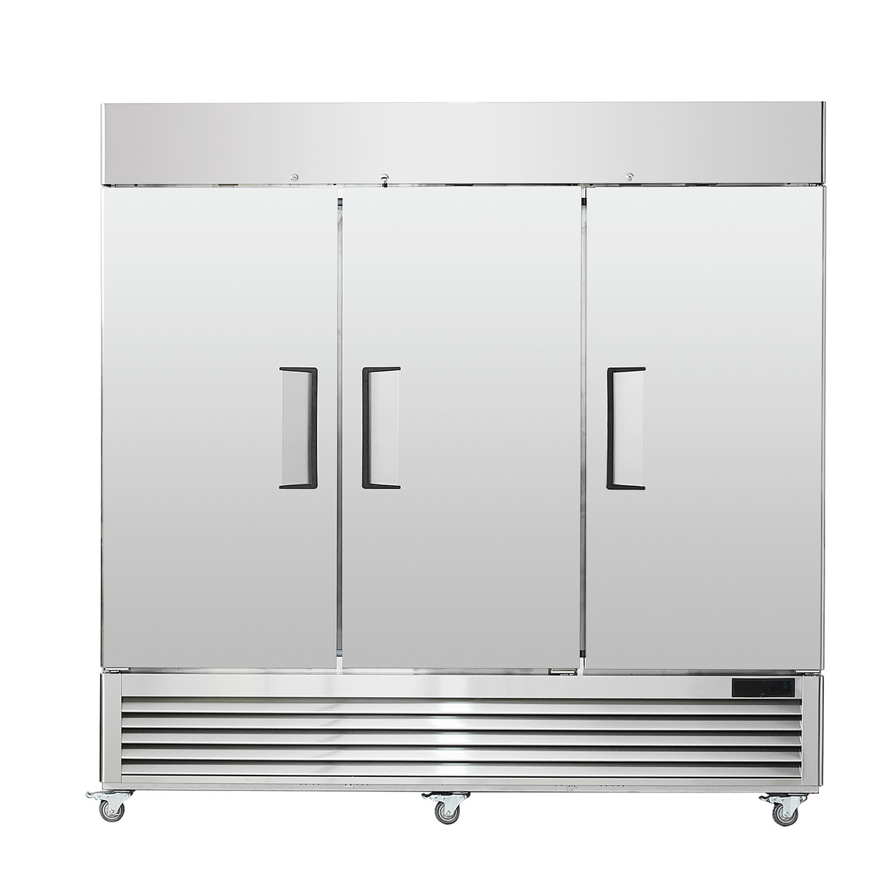 Commercial Freezer 60.42 Cu.ft, Reach In 82.5" W Upright Freezer 3 Doors, Auto-Defrost Stainless Steel Reach-in Freezer with 12 Adjustable Shelves, -13 to 5℉ Temp Control, LED Lighting, 4 Wheels