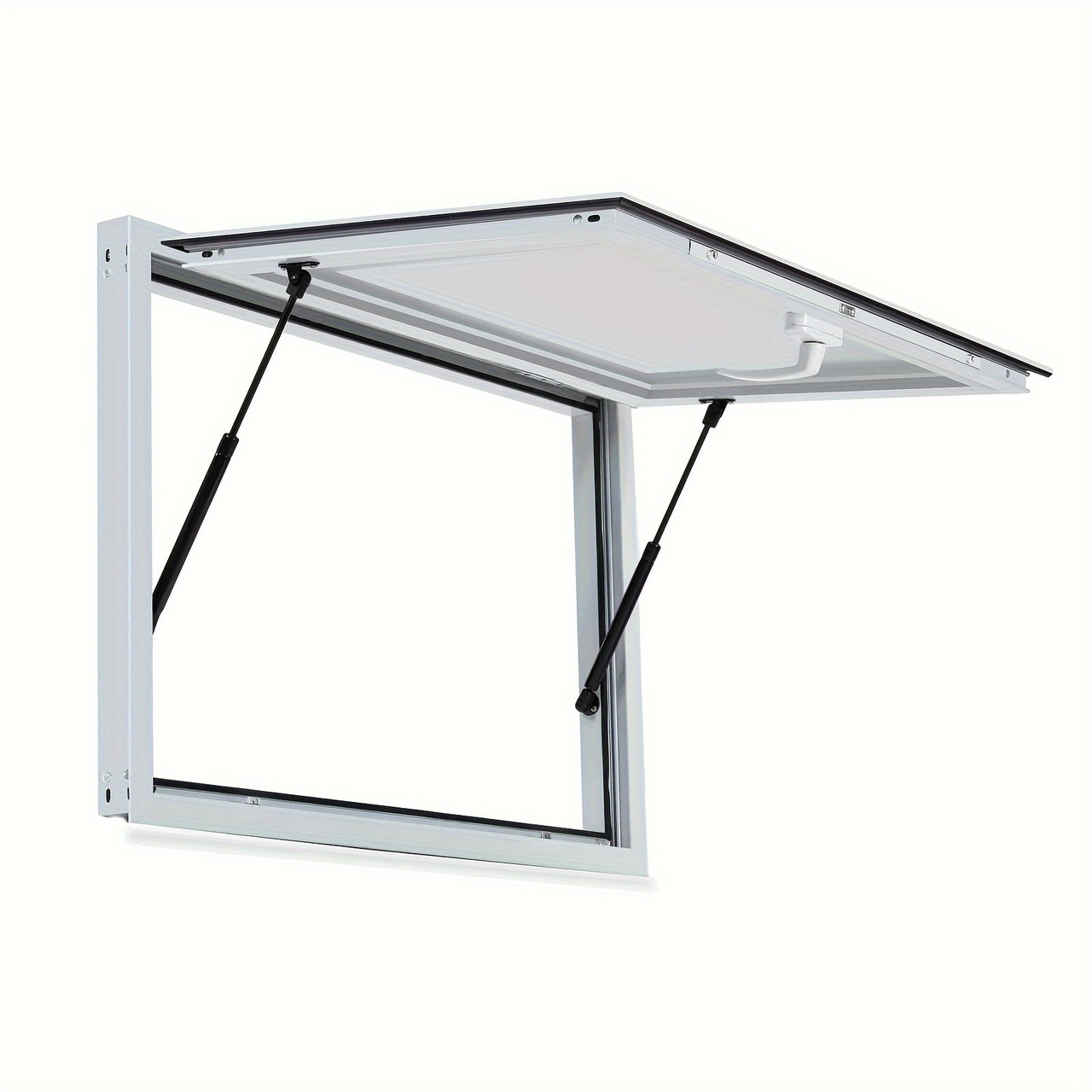 80 Degrees Concession Window with Awning - Easy Installation, No Glass, Door Handle for Food Truck or Trailer RV Camper 36W x 24H