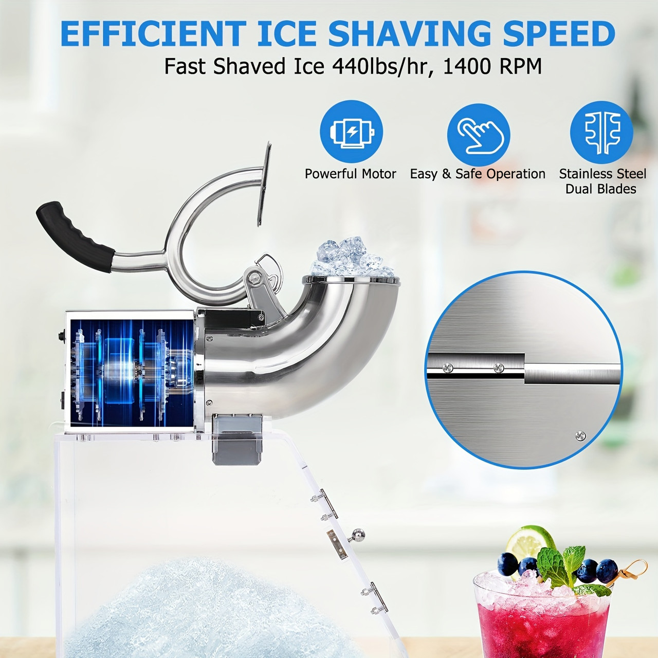 1 Acrylic Shaved Ice Machine SIM01 White
