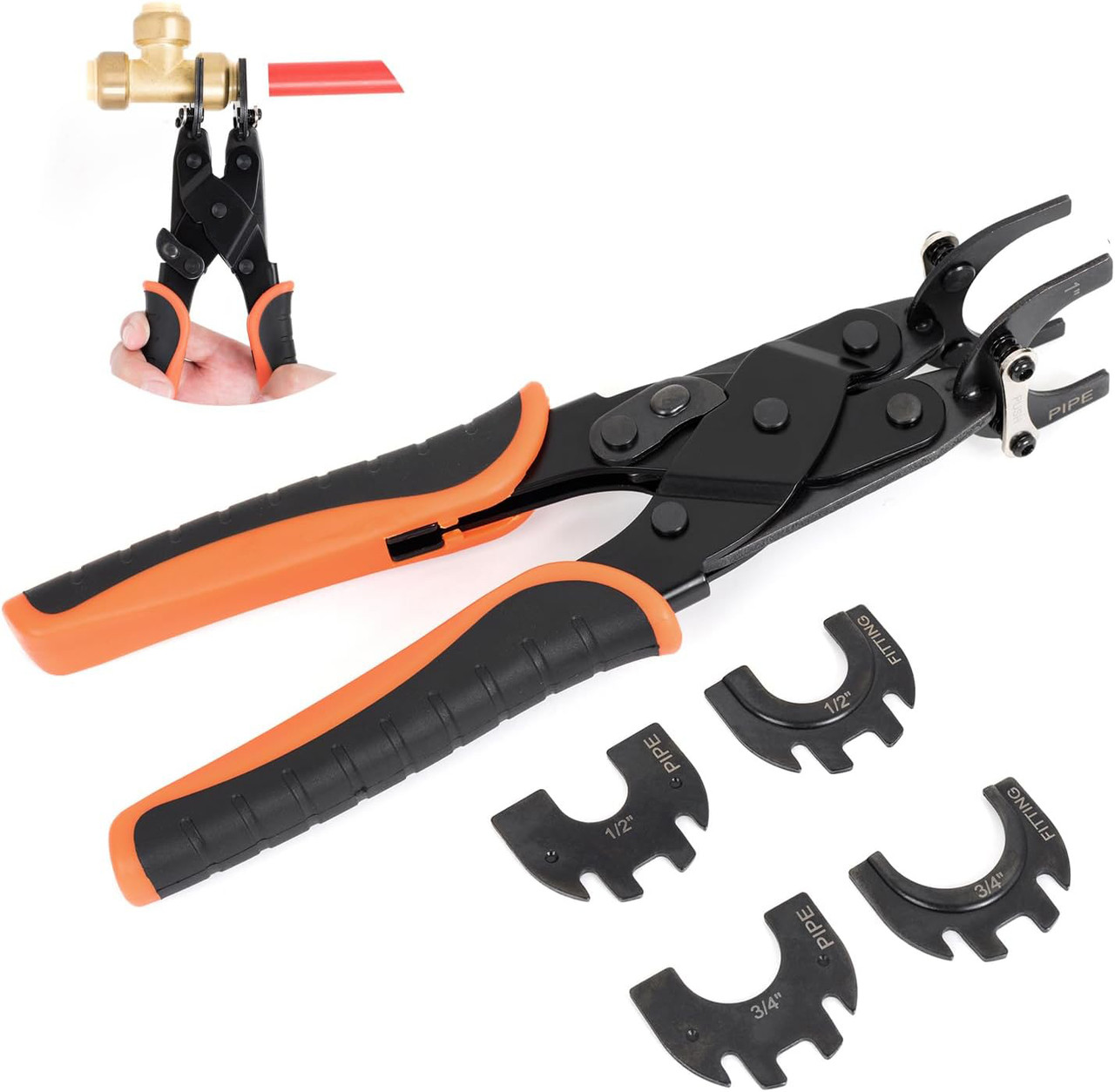 Push to Connect Removal Tool Disconnect Tongs Tool for 1/2â€, 3/4â€, 1â€ Push in Fittings Plumbing Tools for Removal PEX PVC Copper Pipe