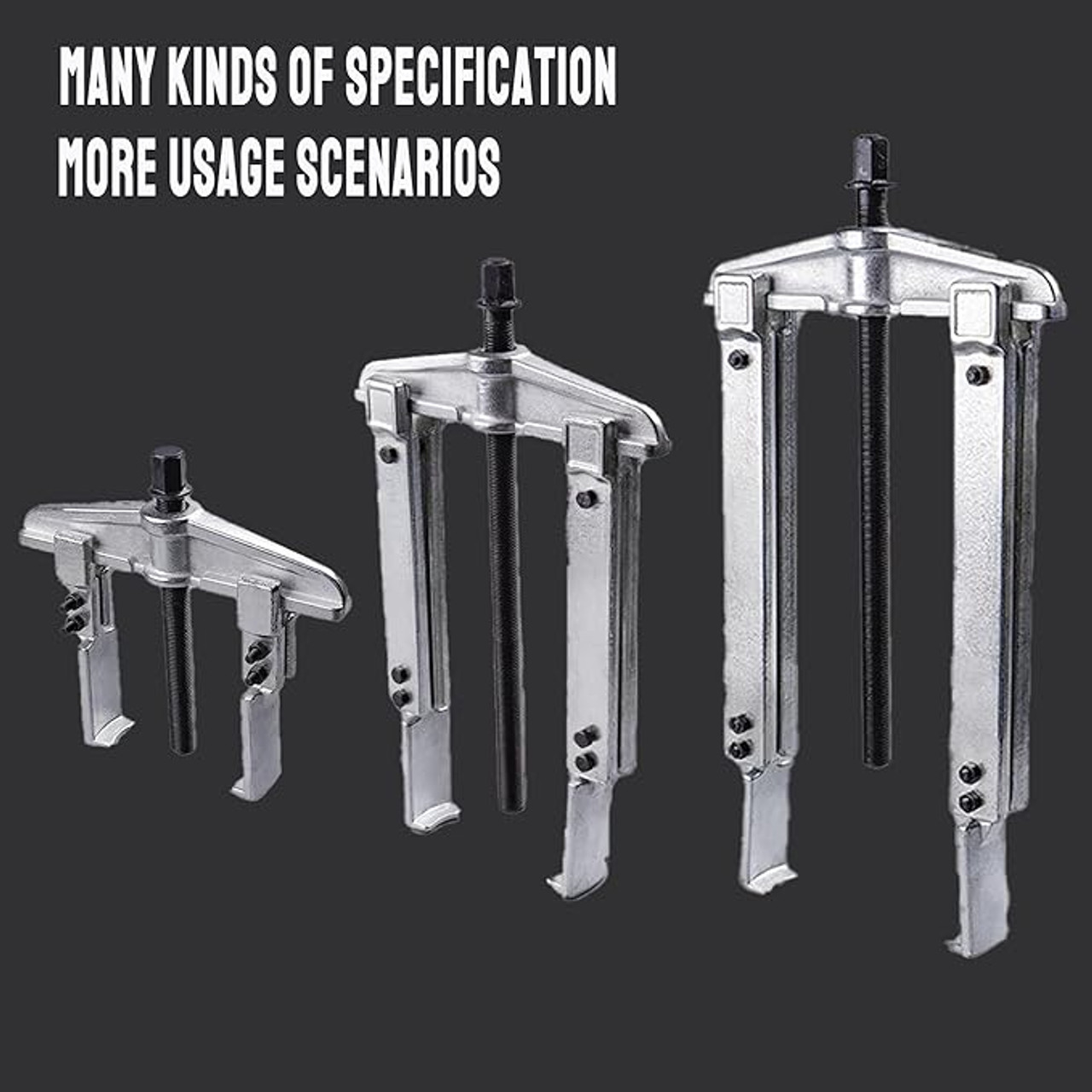 Gear Puller Set, 3 in1 Heavy Duty Bearing/Pulley Puller Kit, Lengthening Styles Cr-V Steel Gear Puller Tool for Removal Bearing, Gear, Pulley, Flywheel. Red