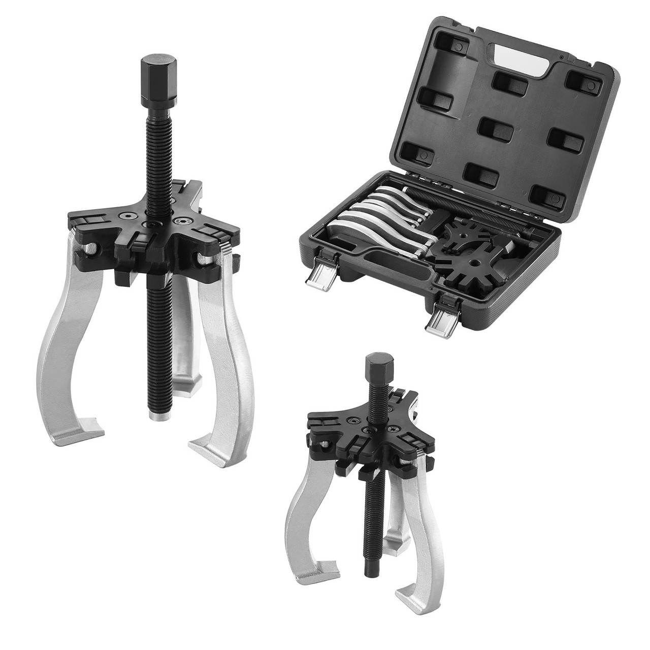 3 and 7 Puller Kit 3 Jaw Gear Bearing Flywheel Pulley Removal Tool Vertically and Horizontally External and Internal