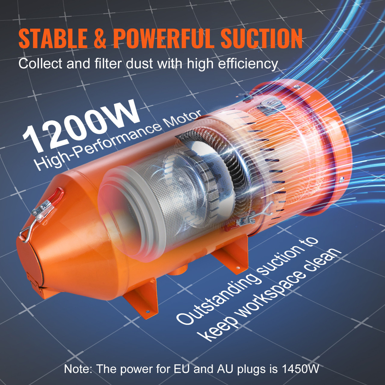 1.6-HP Dust Collection System â€“ Dust Collector Media Reclaimer, 1.8 Gallon Capacity, Universal Fit for Sandblaster Cabinets and Media Blasters