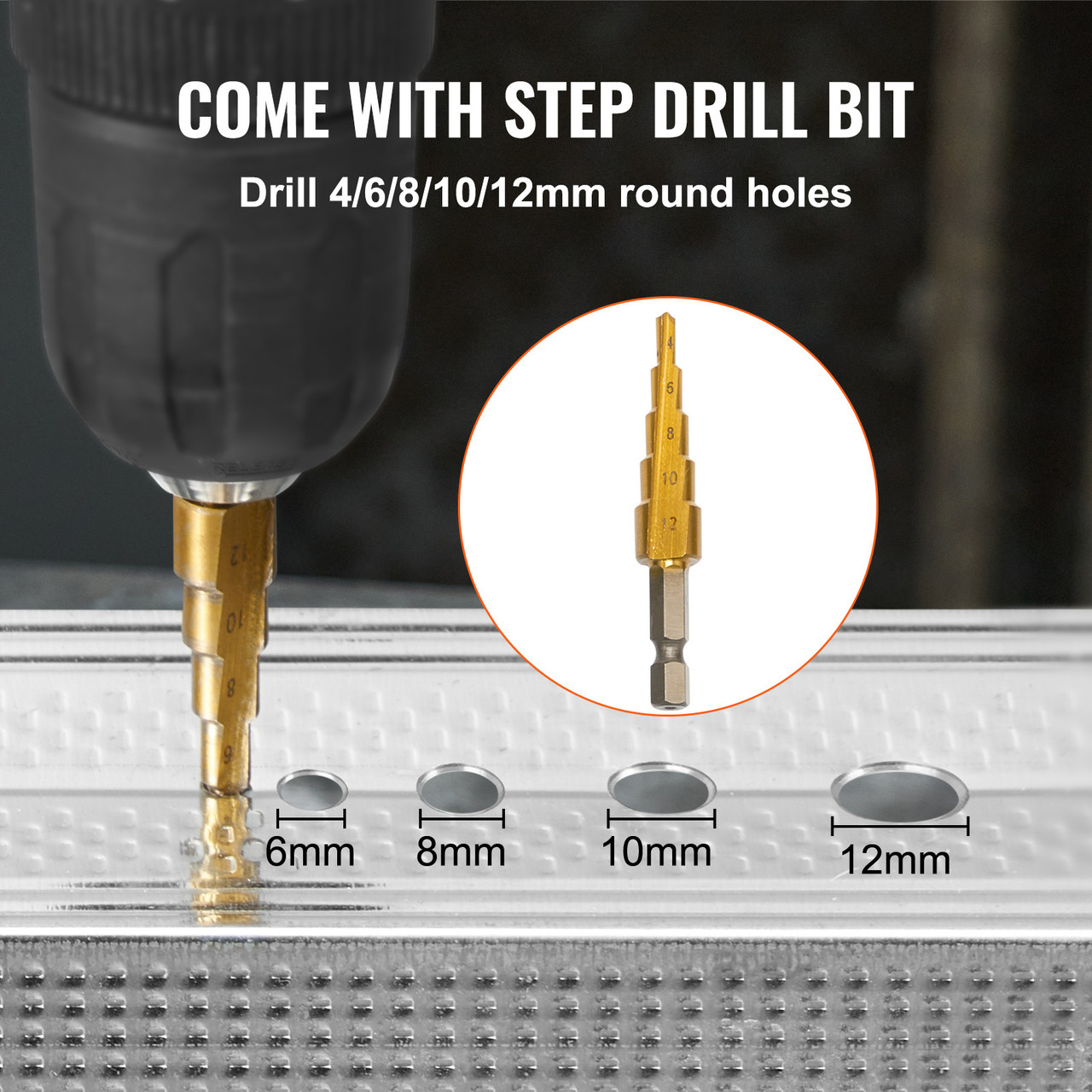 360-Degree Double Head  Sheet Metal Nibbler Cutter | Ideal for Straight, Curve, and Circle Cutting with Extra Punch and Die, Includes Cutting Hole Accessory and Step Drill Bit