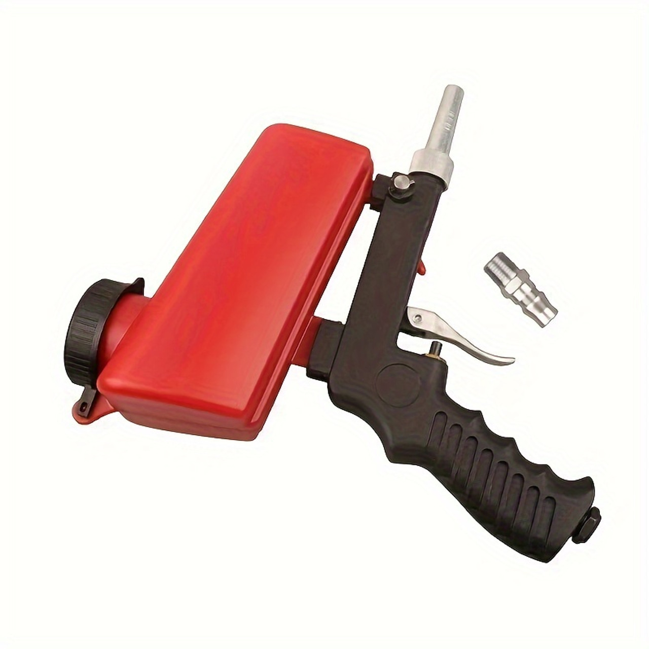 1pc 90psi Adjustable Sandblasting Gun, Portable Gravity Pneumatic Adjustable Small Air Blasting Derusting Sandblasting Sand Removal Blasting Power Machine