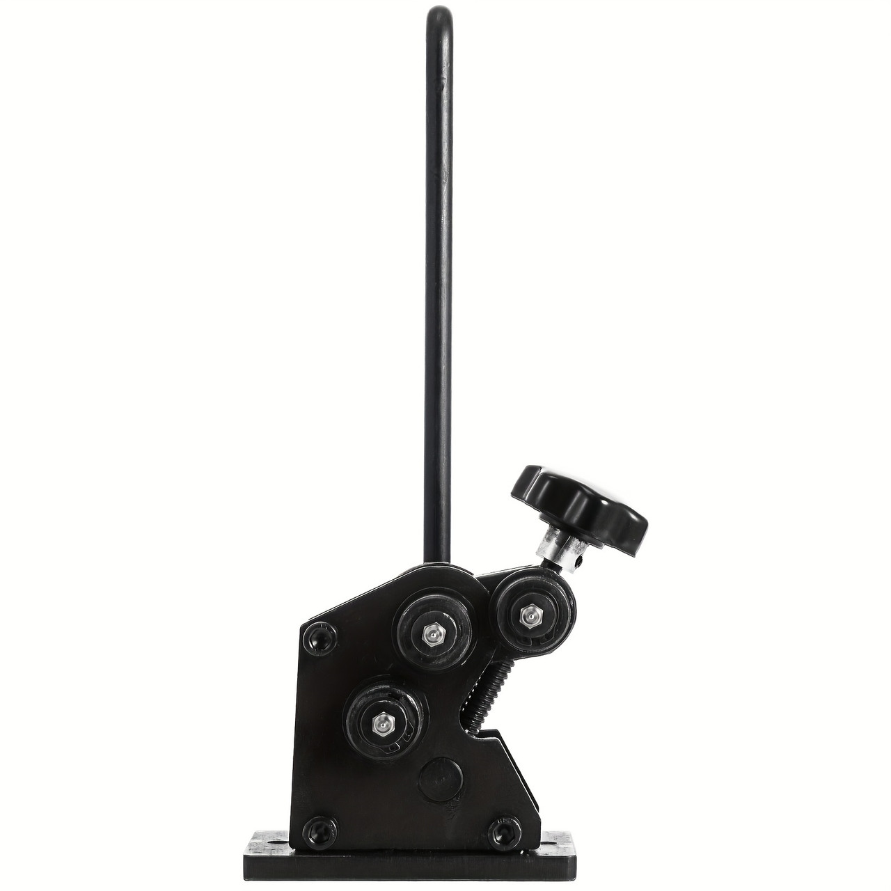 Manual Plate Steel Ring Bender - 13-1/2  Hand Crank Bender for 3 + Circular Rings, Heavy-Duty Portable Industrial Tool with Ergonomic Handle, No Assembly Required, Metalworking Equipment | Sturdy Base Design | Robust Machinery, Metal Bending Tool