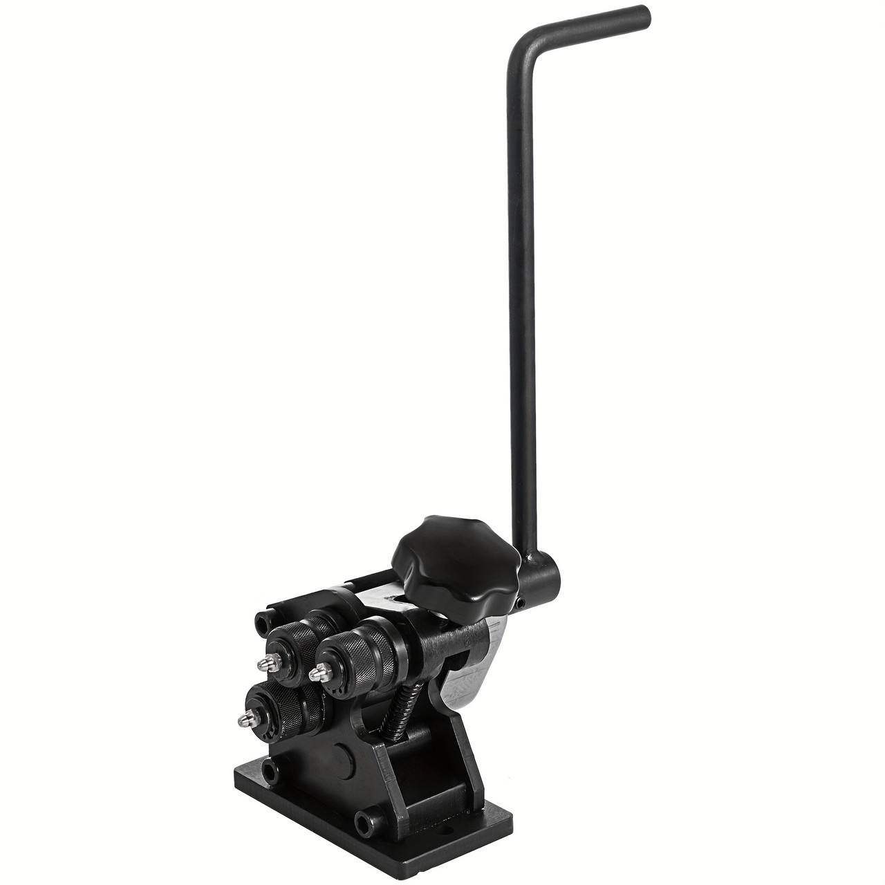 Manual Plate Steel Ring Bender - 13-1/2  Hand Crank Bender for 3 + Circular Rings, Heavy-Duty Portable Industrial Tool with Ergonomic Handle, No Assembly Required, Metalworking Equipment | Sturdy Base Design | Robust Machinery, Metal Bending Tool