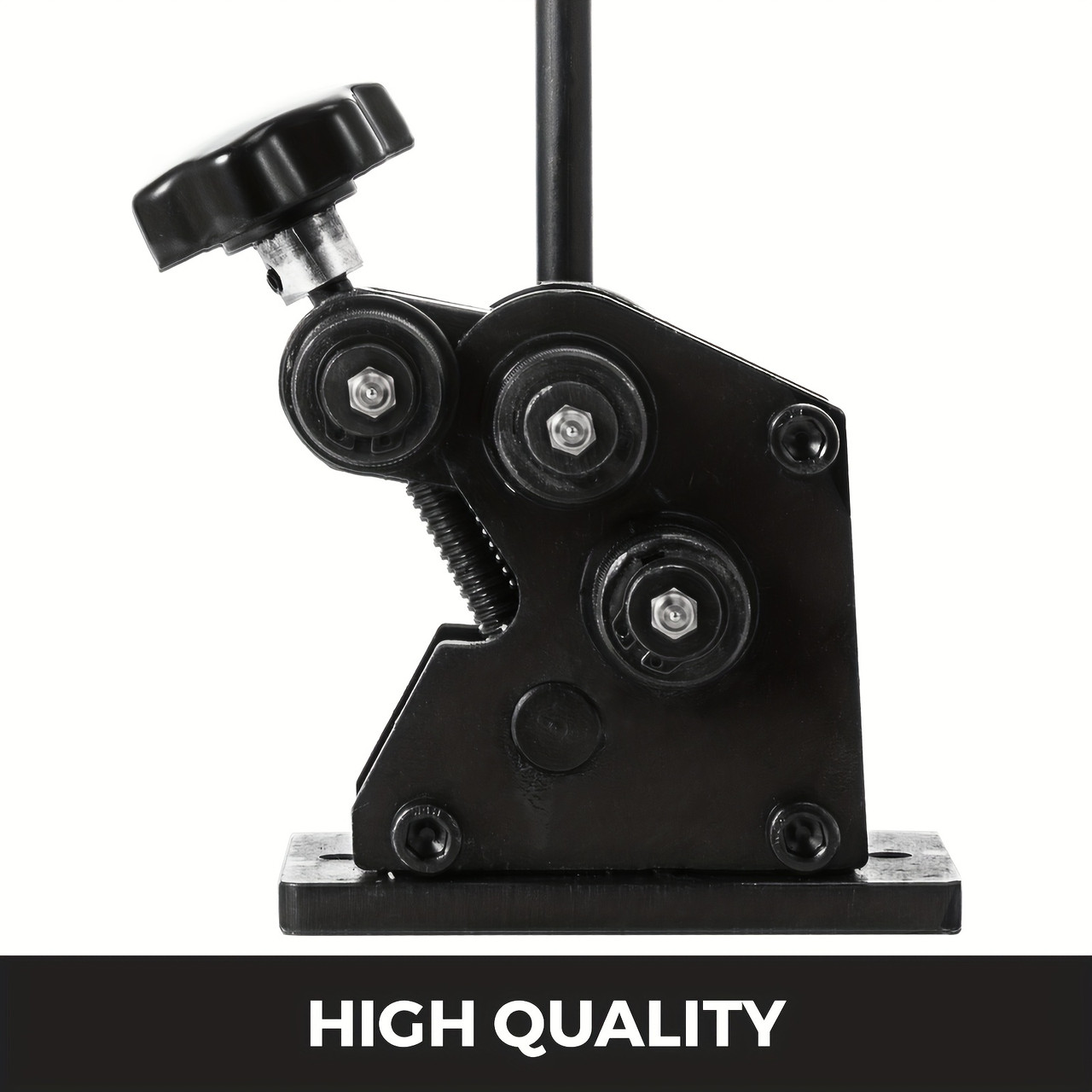 Manual Plate Steel Ring Bender - 13-1/2  Hand Crank Bender for 3 + Circular Rings, Heavy-Duty Portable Industrial Tool with Ergonomic Handle, No Assembly Required, Metalworking Equipment | Sturdy Base Design | Robust Machinery, Metal Bending Tool