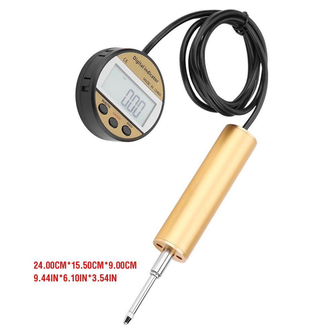 Large Screen Display, Switch Between Millimeter And Inch, with Digital Probe Gauge, Remote Type with Cable, LCD Display for Measurement Result And Geometrical