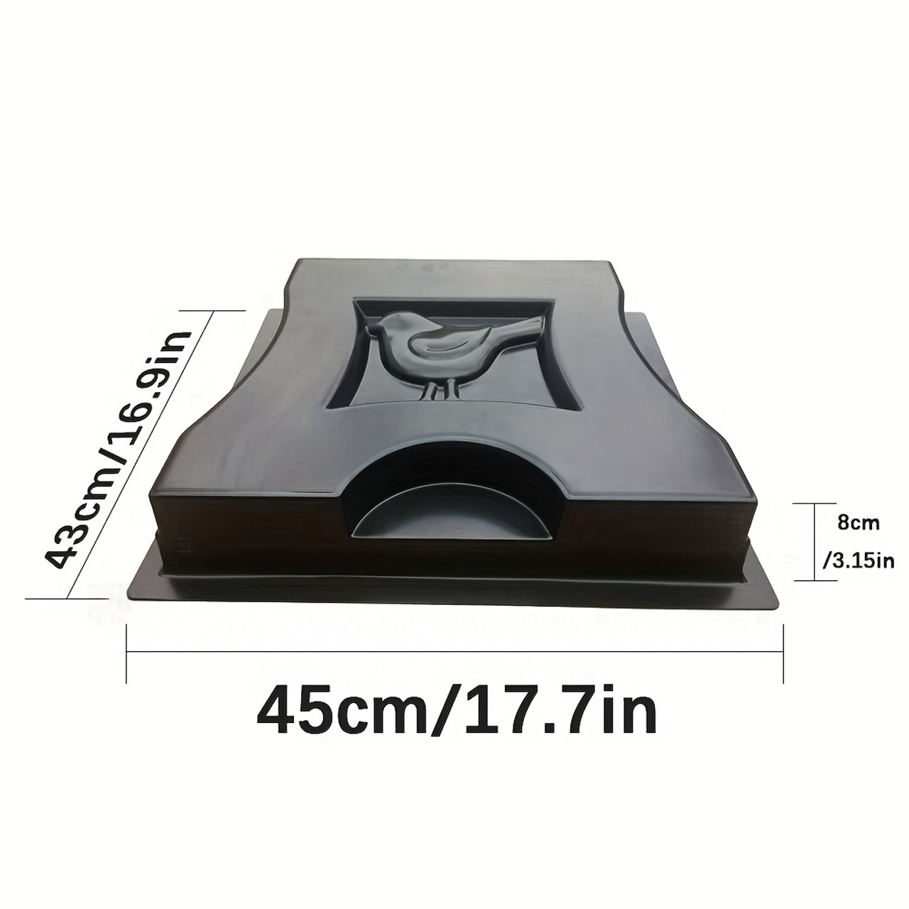 Bird Design Concrete Bench Leg Mold - Durable Plastic Crafting Tool for Garden Decor, Patio Furniture, Landscape Decoration, No Electricity Required