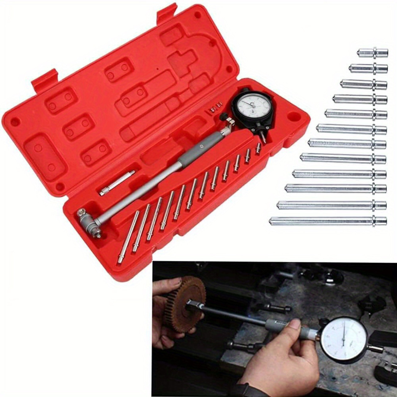 Dial Bore Gauge 2" - 6" Bore Gauge 0.001" Deep Engine Hole Cylinder Measurement Gage
