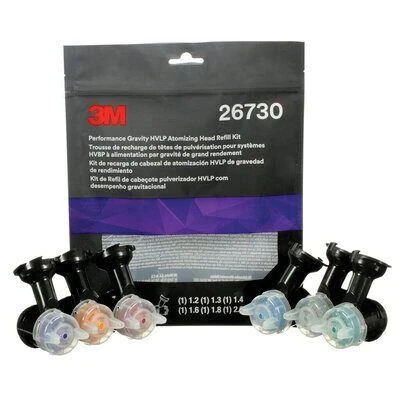 3Ma 26730 Atomizing Head Refill Kit, 1.2 to 2 mm Size, Use With: 3Ma 26832 HVLP Gravity Spray Gun