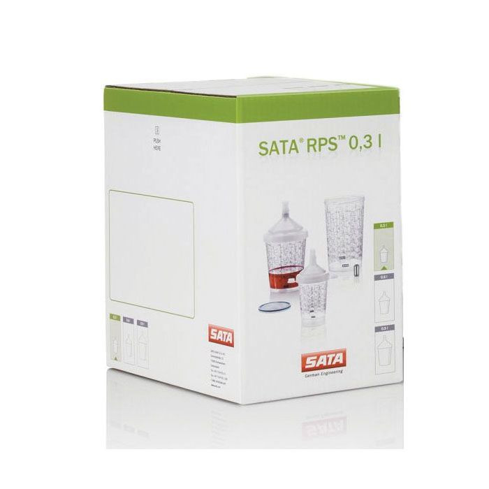 SATAÂ® RPSÂ® 1010389 Standard Lid Disposable Cup, 0.3 L, For Use With Spray Gun