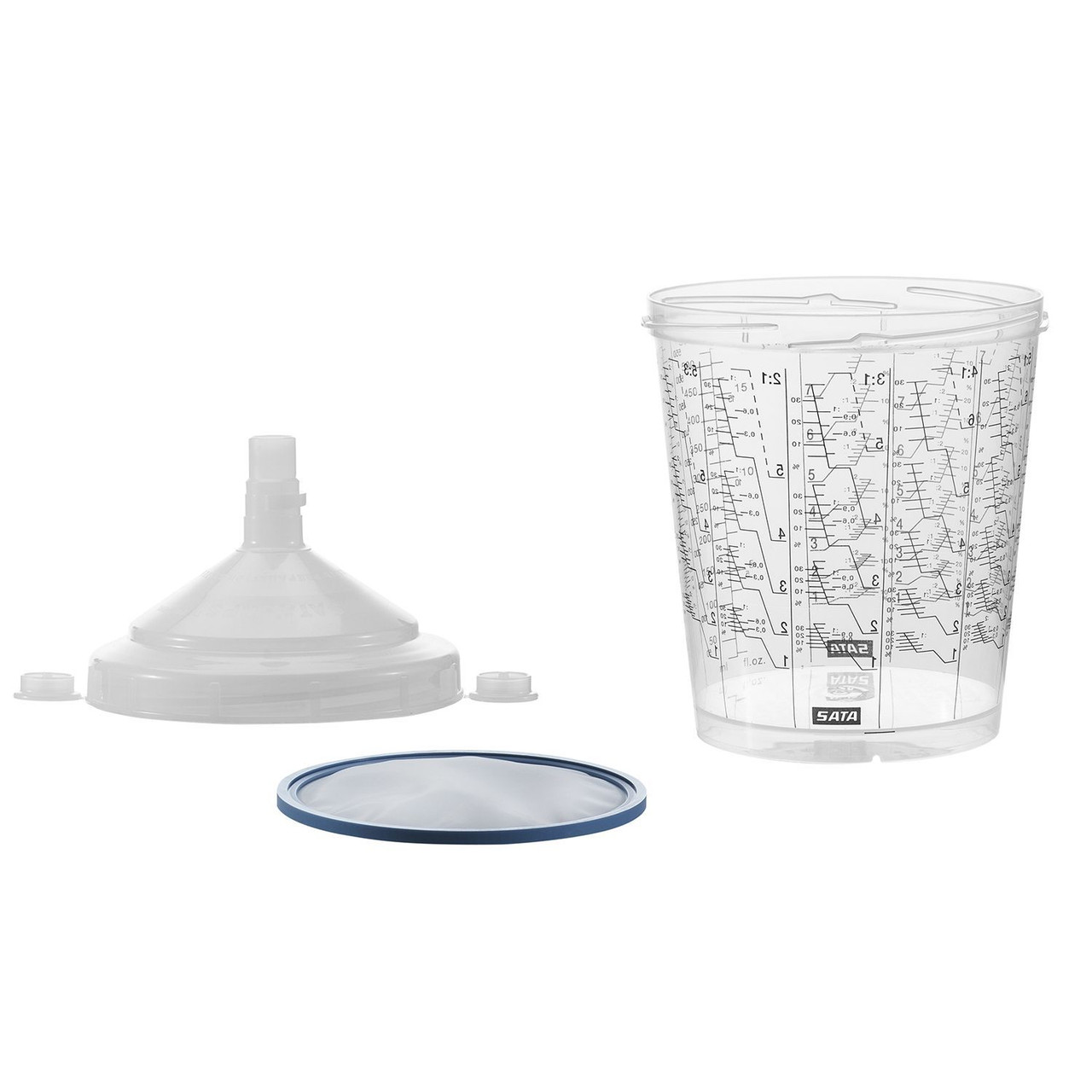 SATAÂ® RPS Cup, 0.6L, Std Lid, 125m Flat Sieve, 50 Pk