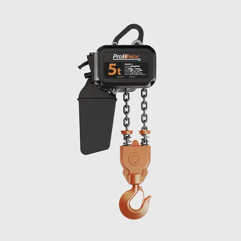 Prowinch 5 ton Electric Chain Hoist 2 Speed 208~240V / 440~480V 3Ã¸ 60HZ 30ft G100 Nickel Duty H4/M5 1200-PWRXF5-H4-2S-2.4