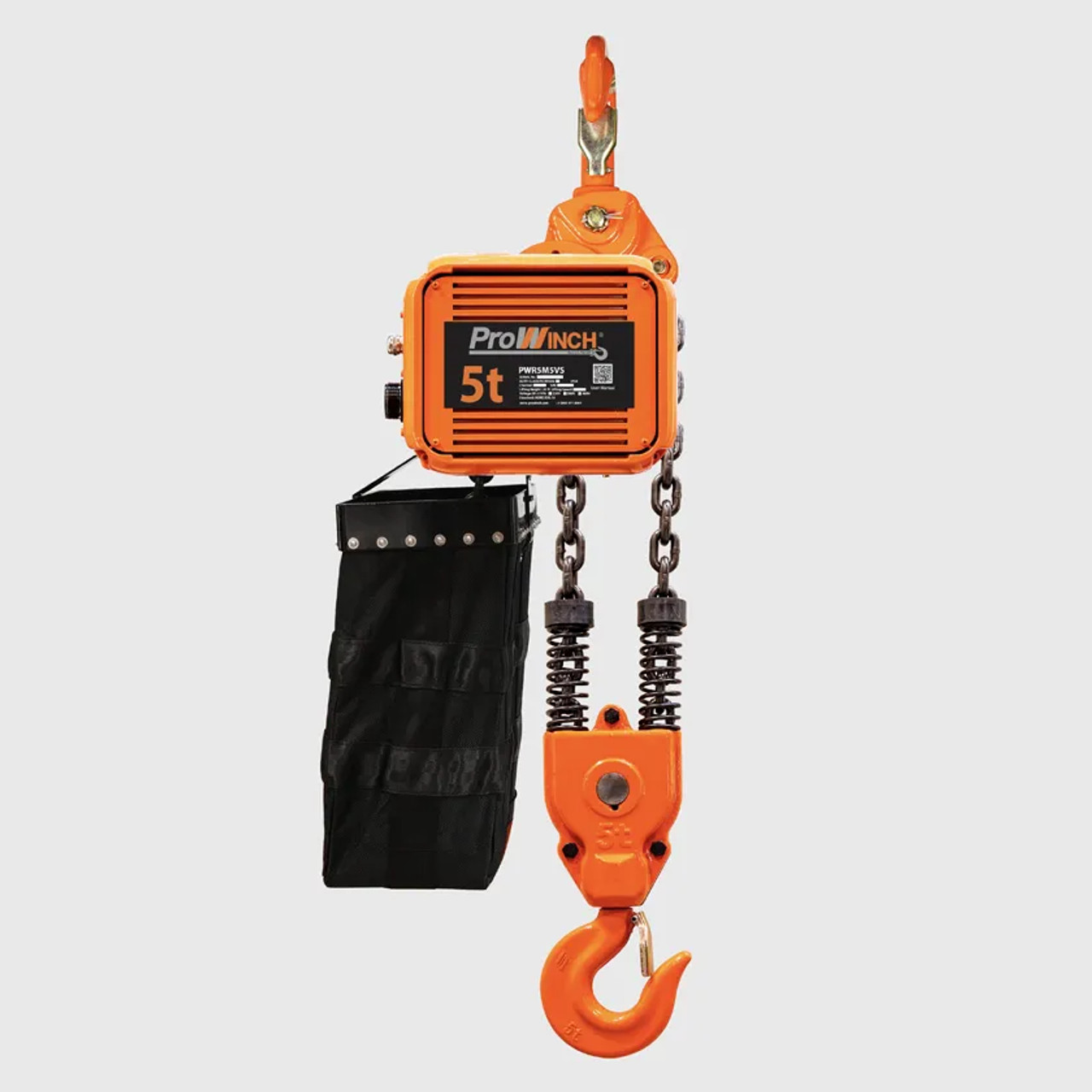Prowinch 5 ton 11000 lb 380V~480V Variable Speed Electric Chain Hoist 30 ft. FEC G80 Japan Chain H4 Duty 1200-PWR5M5VS