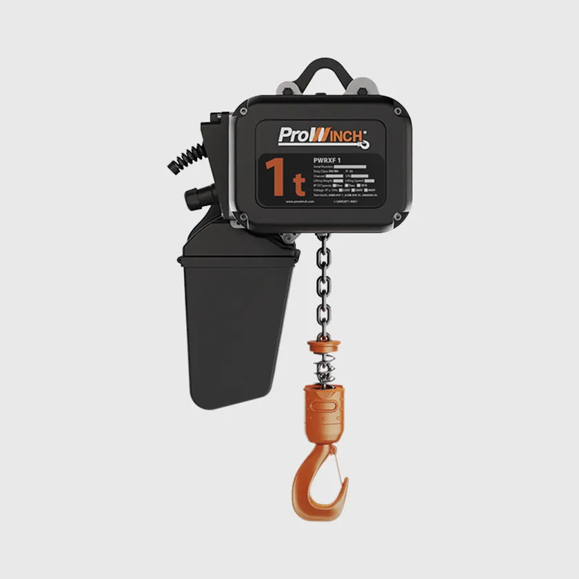 Prowinch 1 ton Electric Chain Hoist 2 Speed 208~240V / 440~480V 3Ã¸ 60HZ 20ft G100 Nickel Duty H4/M5 1200-PWRXF1-H4-2S-2.4