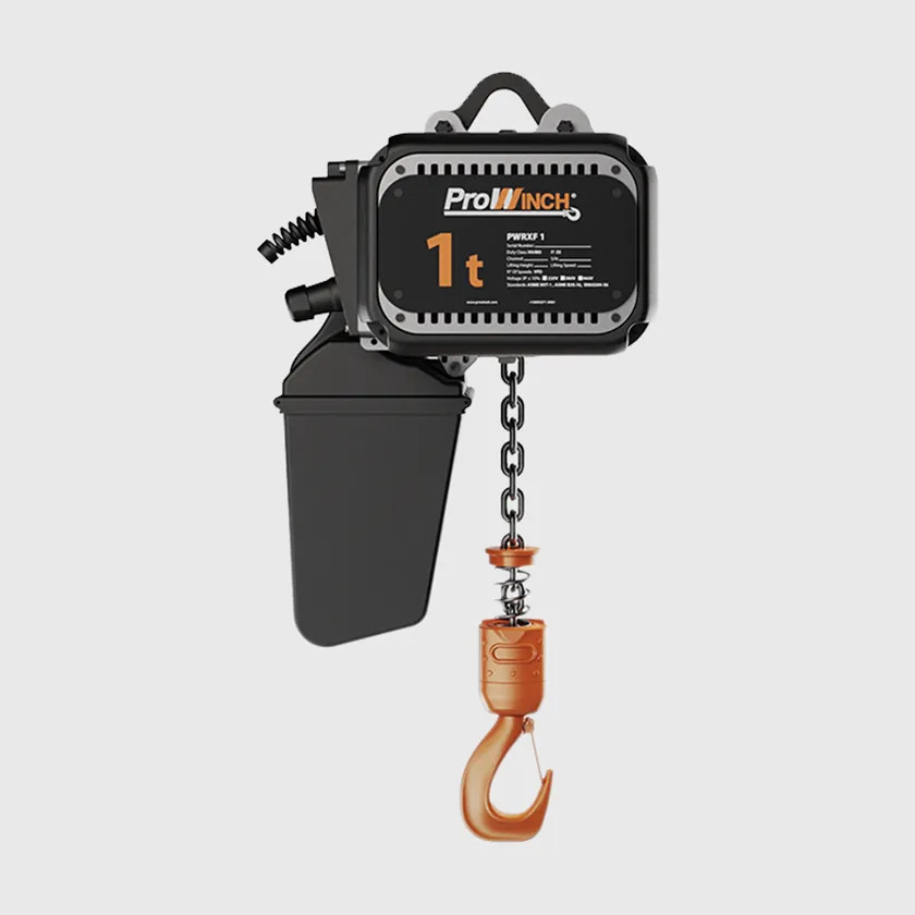 Prowinch 1 ton Electric Chain Hoist Variable Speed 440~480V 3Ã¸ 50~60HZ 20ft G100 Nickel Duty H4/M5 1200-PWRXF1-H4-VS