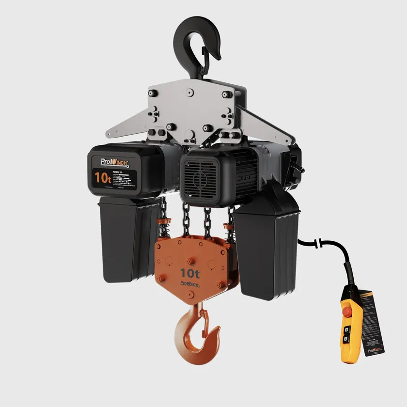 Prowinch 10 ton Electric Chain Hoist 1 Speed 208~240V / 440~480V 3Ã¸ 60HZ 40ft G100 Nickel Duty H4/M5 1200-PWRXF10-H4-1S-2.4
