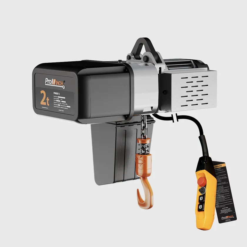 Prowinch 2 ton Electric Chain Hoist Variable Speed 110V 1Ã¸ 60HZ 20ft G100 Nickel Duty H4/M5 1200-PWRXF2-H4-VS-110