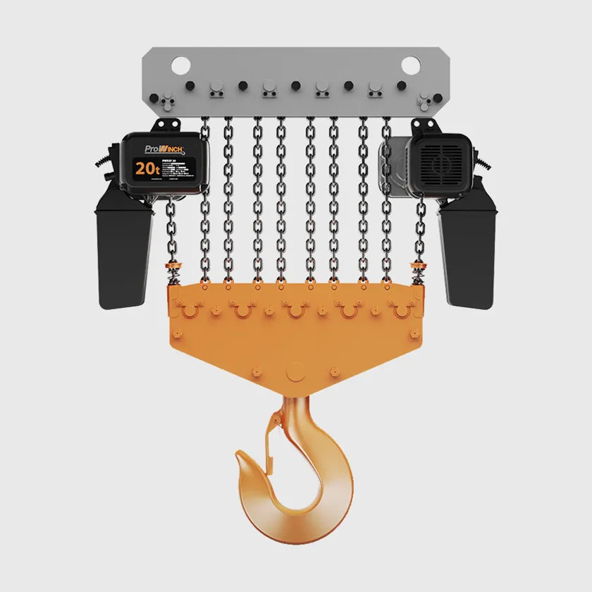 Prowinch 20 ton Electric Chain Hoist 1 Speed 208~240V / 440~480V 3Ã¸ 60HZ 40ft G100 Nickel Duty H4/M5 1200-PWRXF20-H4-1S-2.4