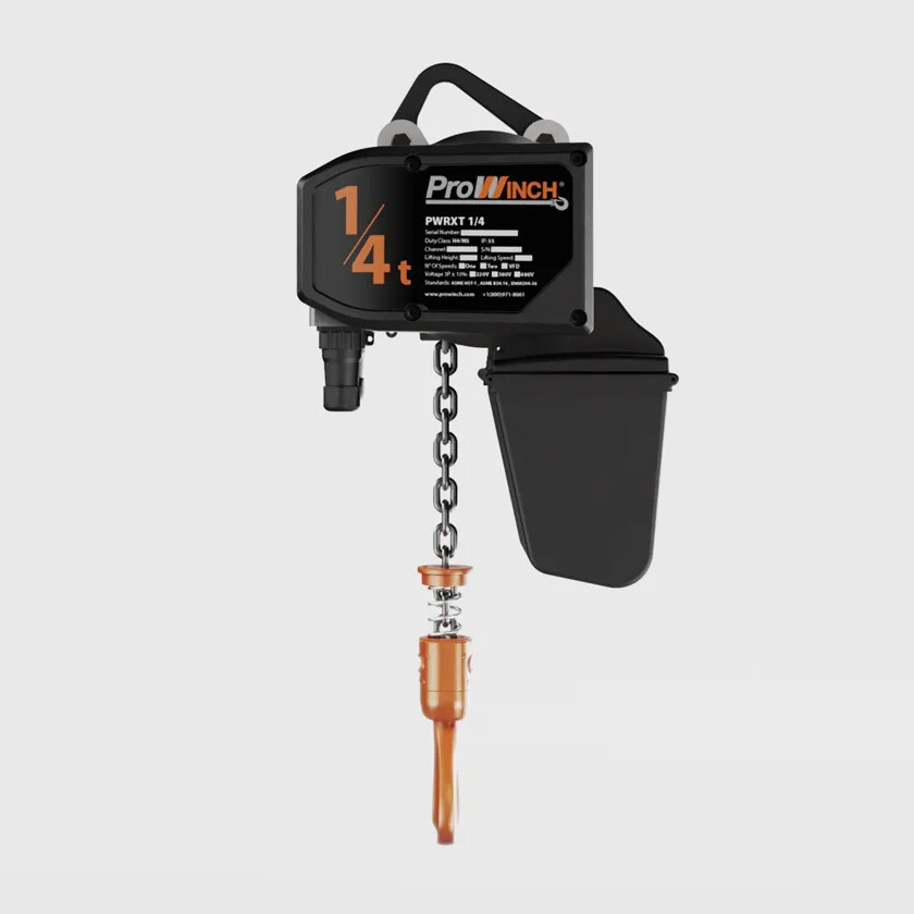 Prowinch 1/4 ton Electric Chain Hoist 1 Speed  208~240V / 440~480V 3Ã¸ 60HZ 13ft G100 Nickel Duty H4/M5 1200-PWRXF0.25-H4-1S-2.4