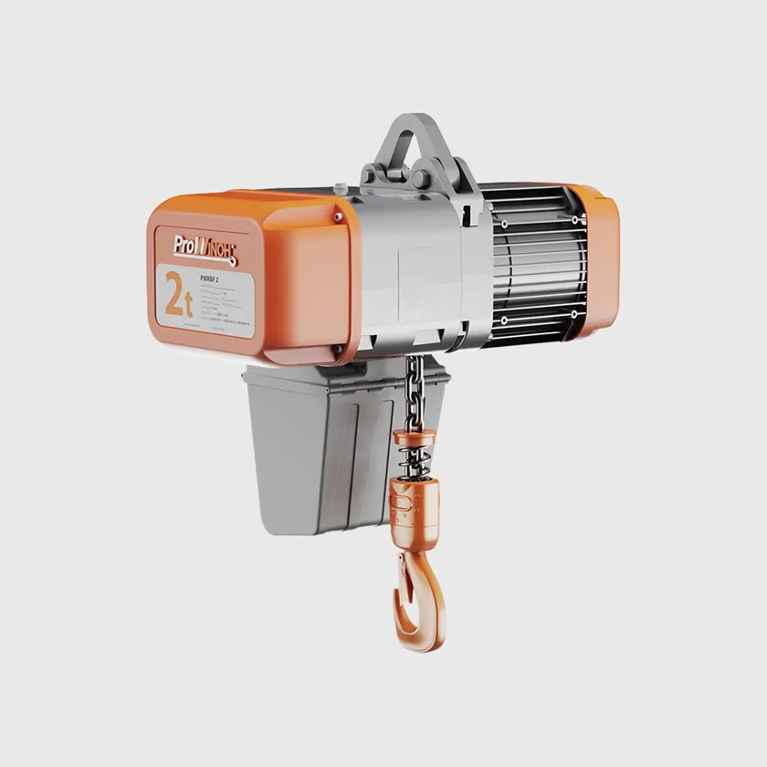 Prowinch 2 ton Electric Chain Hoist 1 Speed 208~240V 3Ã¸ 60HZ 16ft G100 Nickel Duty H4/M5 1200-PWRBF2-H4-1S-2