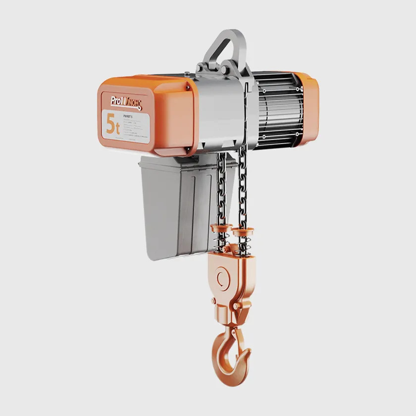 Prowinch 5 ton Electric Chain Hoist 1 Speed 208~240V 3Ã¸ 60HZ 16ft G100 Nickel Duty H4/M5 1200-PWRBF5-H4-1S-2