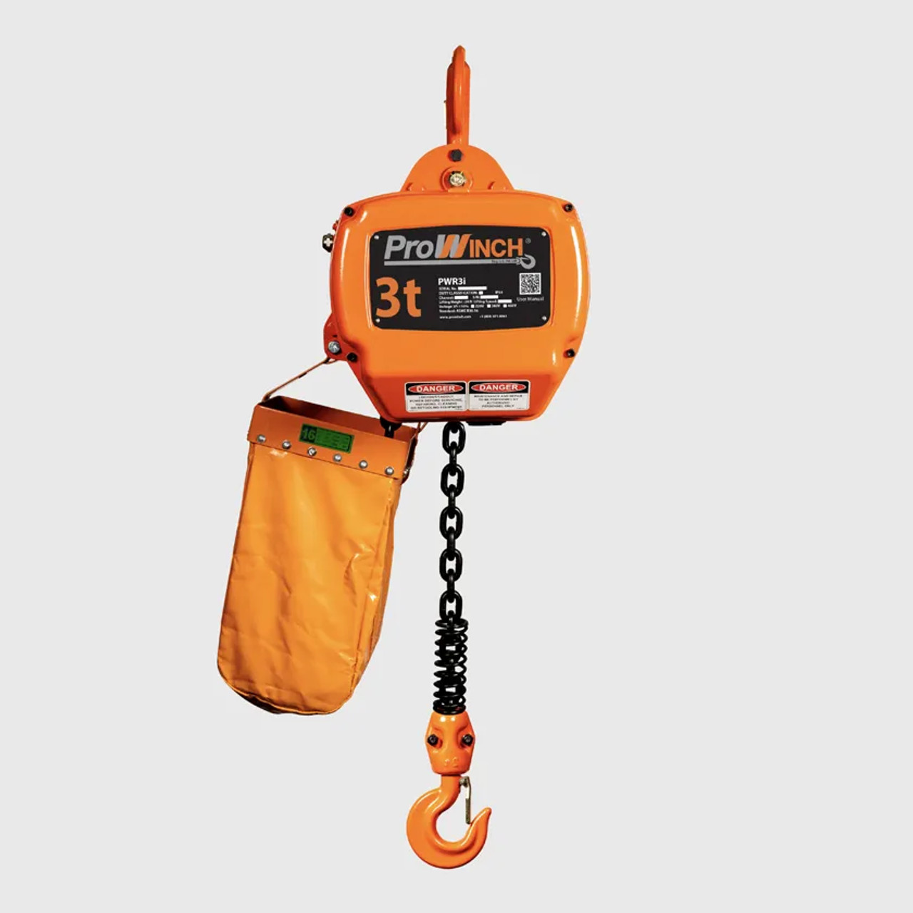 Prowinch 3 ton 6600 lb 2 Speed 208~240/440~480V Electric Chain Hoist 30 ft. G100 Chain H3 Duty 1200-PWR3i