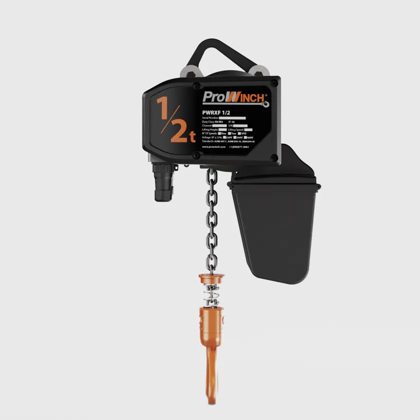 Prowinch 1/2 ton Electric Chain Hoist 2 Speed 208~240V 3Ã¸ 60HZ 13ft G100 Nickel Duty H4/M5 1200-PWRXF0.5-H4-2S-2
