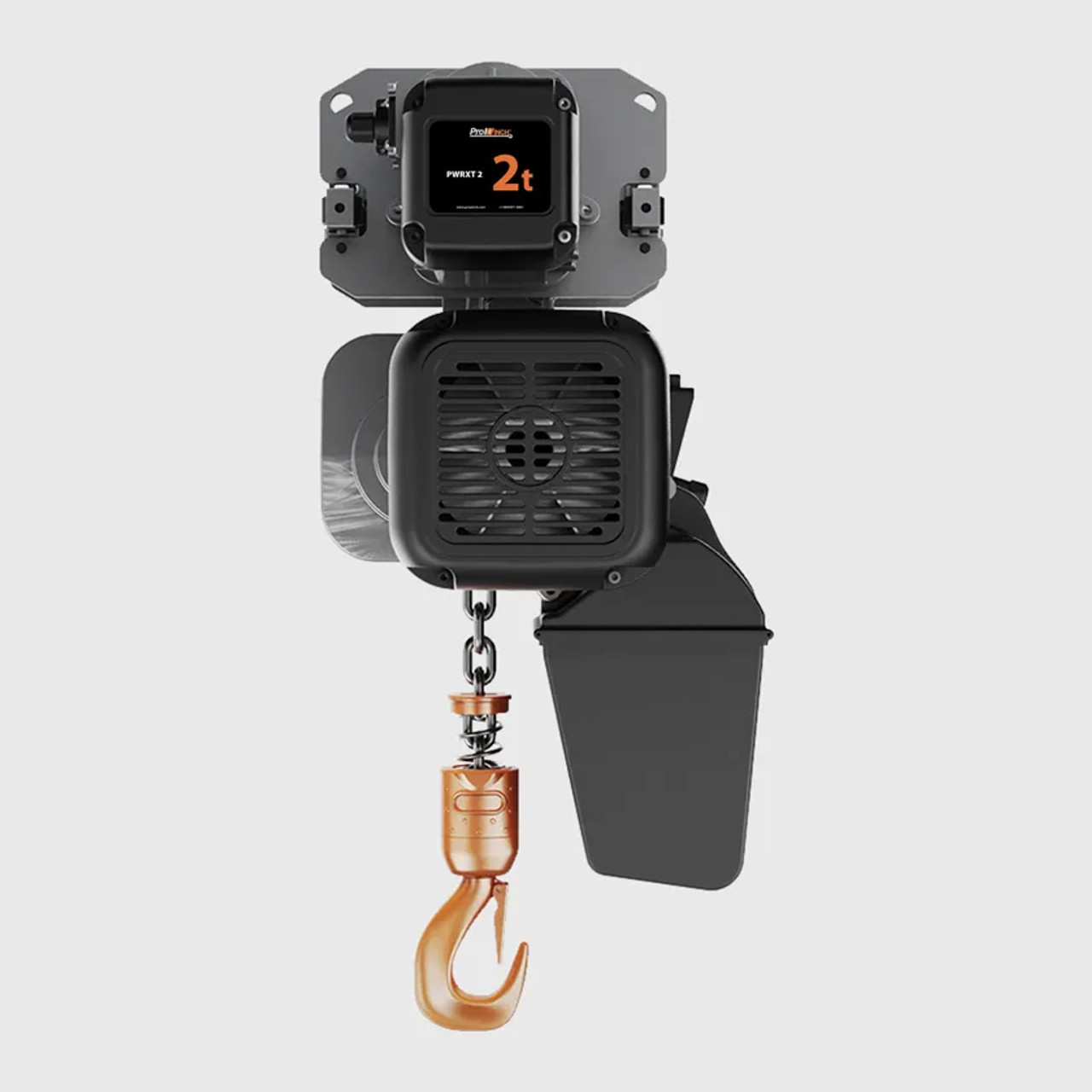 Prowinch 2 ton Electric Chain Hoist w/ Power Trolley 2 Speed 208~240V / 440~480V 3ø 60HZ 20ft G100 Nickel Duty H4/M5 PWRXT2-H4-2S-2.4