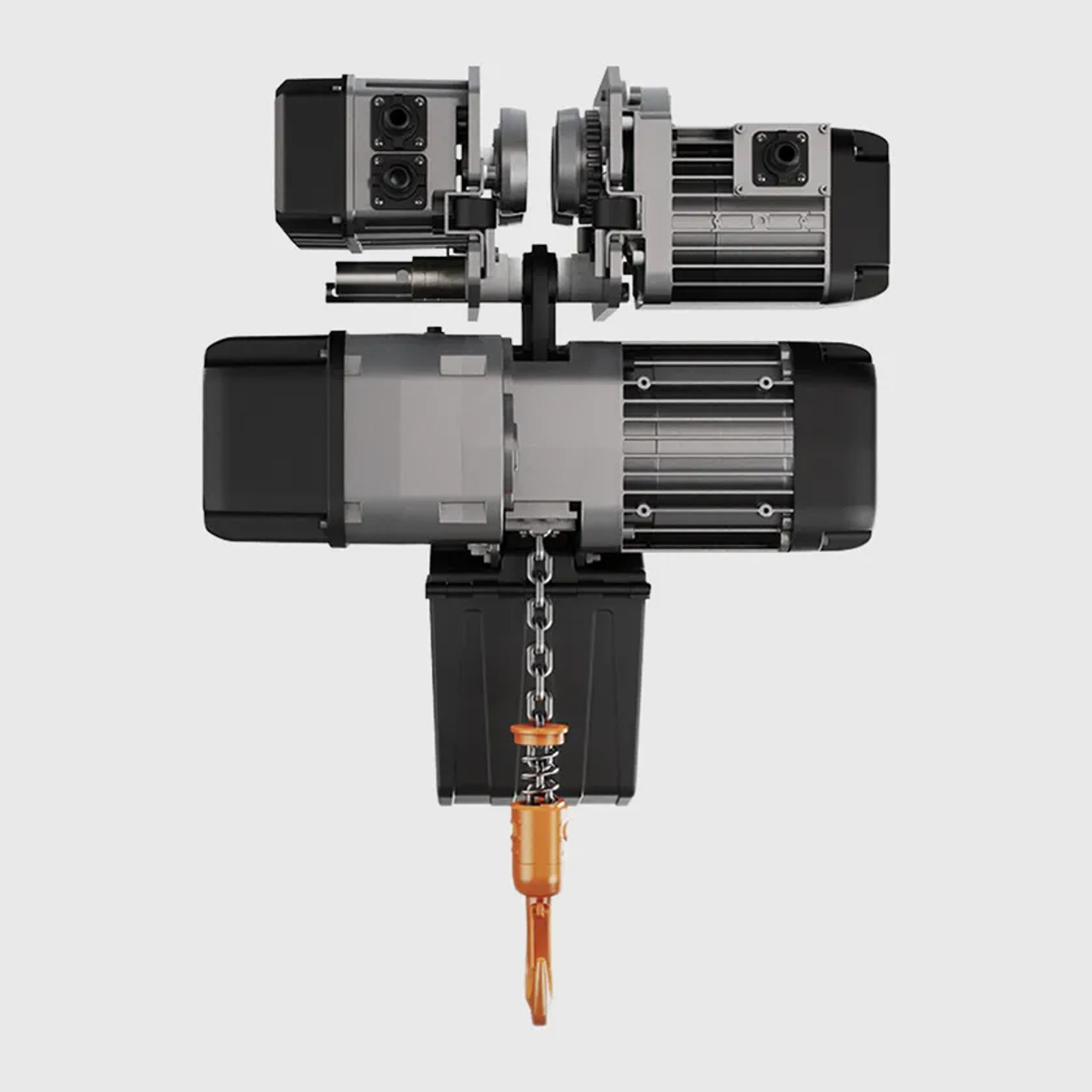 Prowinch 1 ton Electric Chain Hoist w/ Power Trolley 2 Speed 208~240V / 440~480V 3ø 60HZ 20ft G100 Nickel Duty H4/M5 PWRXT1-H4-2S-2.4