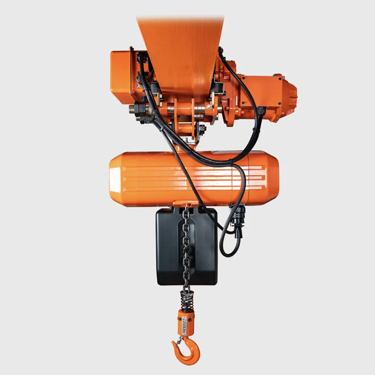 Prowinch 1 ton 2200 lb 208~240/440~480V 1 Speed Electric Chain Hoist Power Trolley 20 ft. FEC G80 Japan Chain H4 Duty Wireless PWJT10H4-1SW