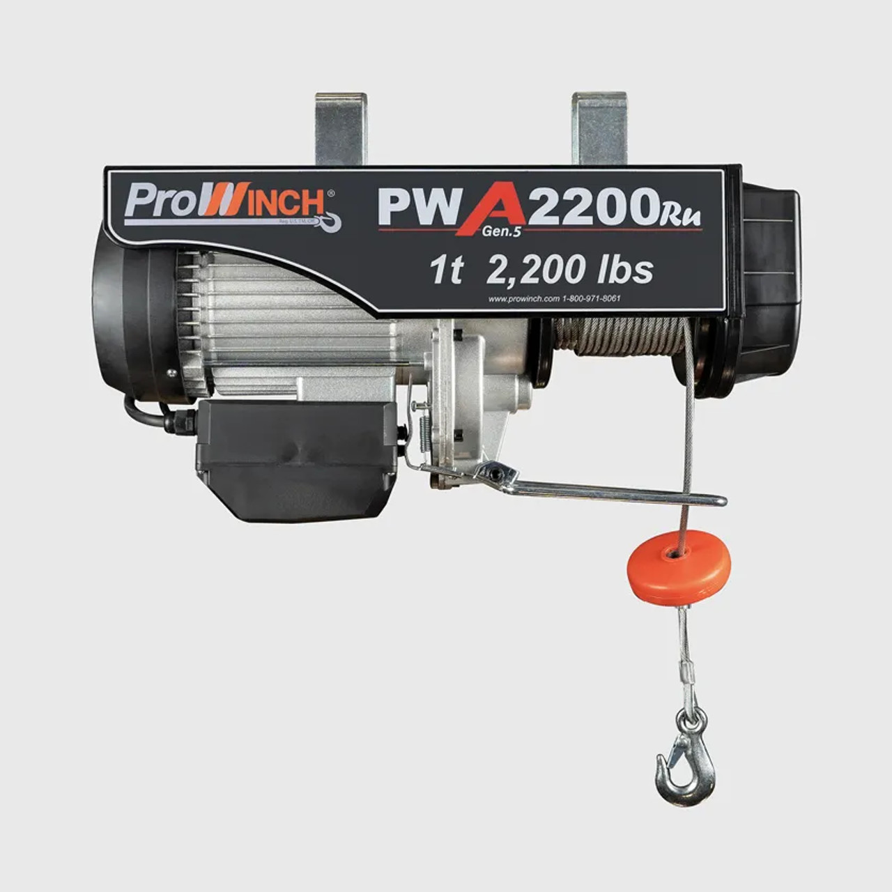 Prowinch 1 ton 2200 lb 110V Electric Wire Rope Hoist 38 ft. Wireless Upper and Lower Limit Switches H1 Duty PWA2200Ru