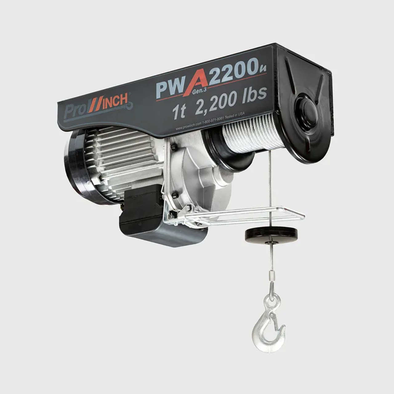 Prowinch 1 ton 2200 lb 110V Electric Wire Rope Hoist 38 ft. H1 Duty PWA2200u