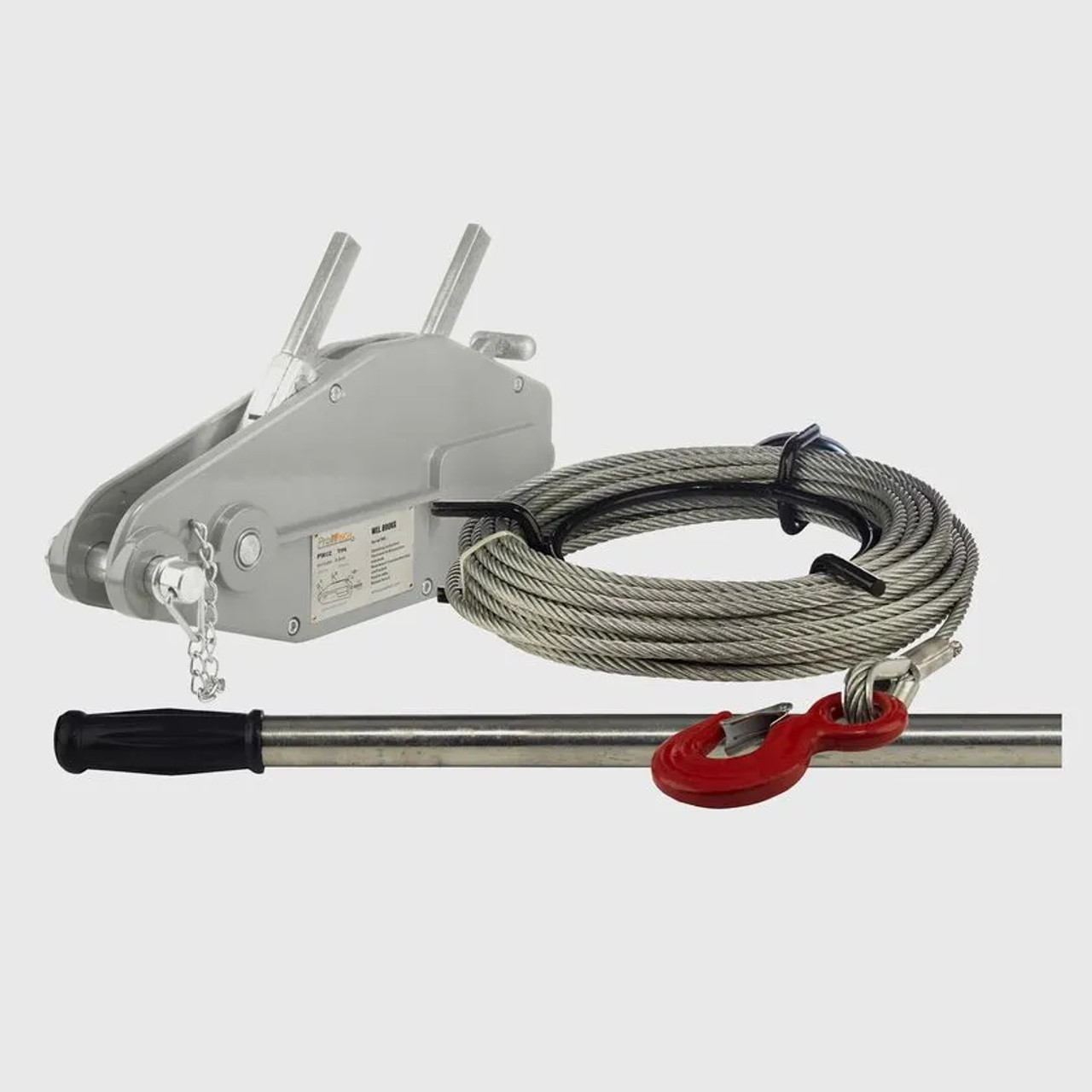 Prowinch 1760 lbs. 800Kg Lever Wire Rope Puller Hoist 65 ft wire rope PWUZ800a