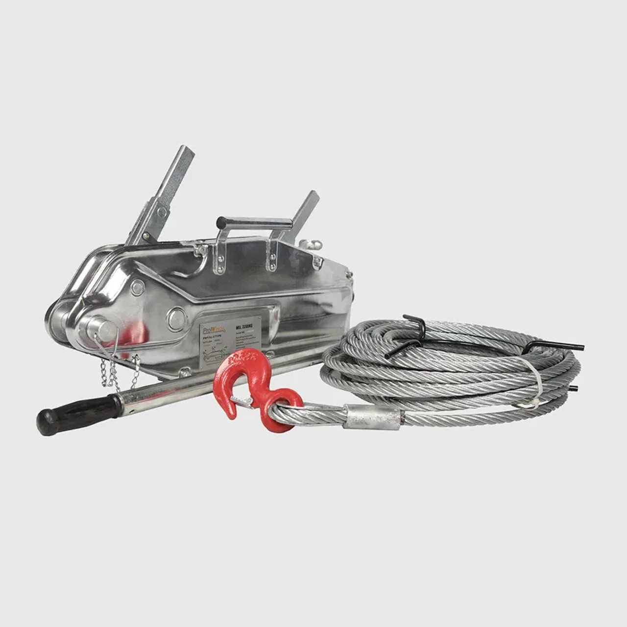 Prowinch 7040 lbs. Lever Cable / Wire Rope Puller Hoist 65 ft. Steel Body PWUZ3200s