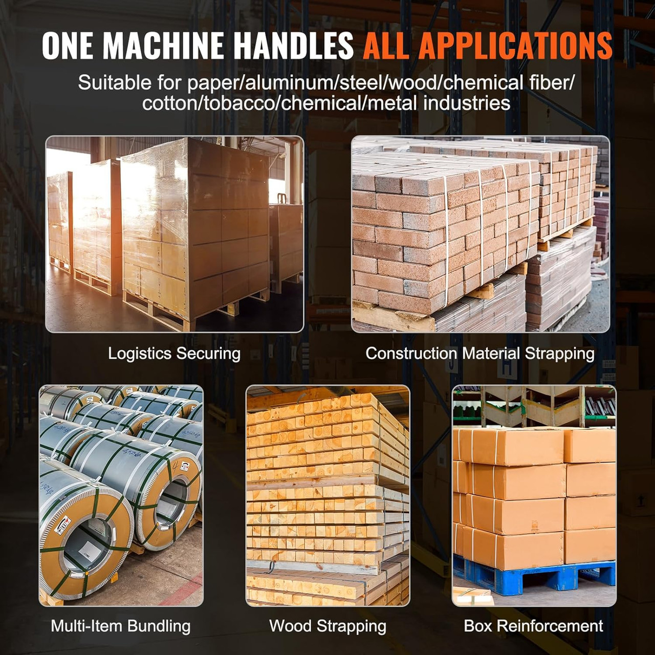 Electric Strapping Machine, for 0.39"-0.75" PP PET Straps, Portable Electric Banding Tool with Digital Display, 2 x 4000mAh Battery Powered Automatic Strapping Tool for Packaging Box Pallet