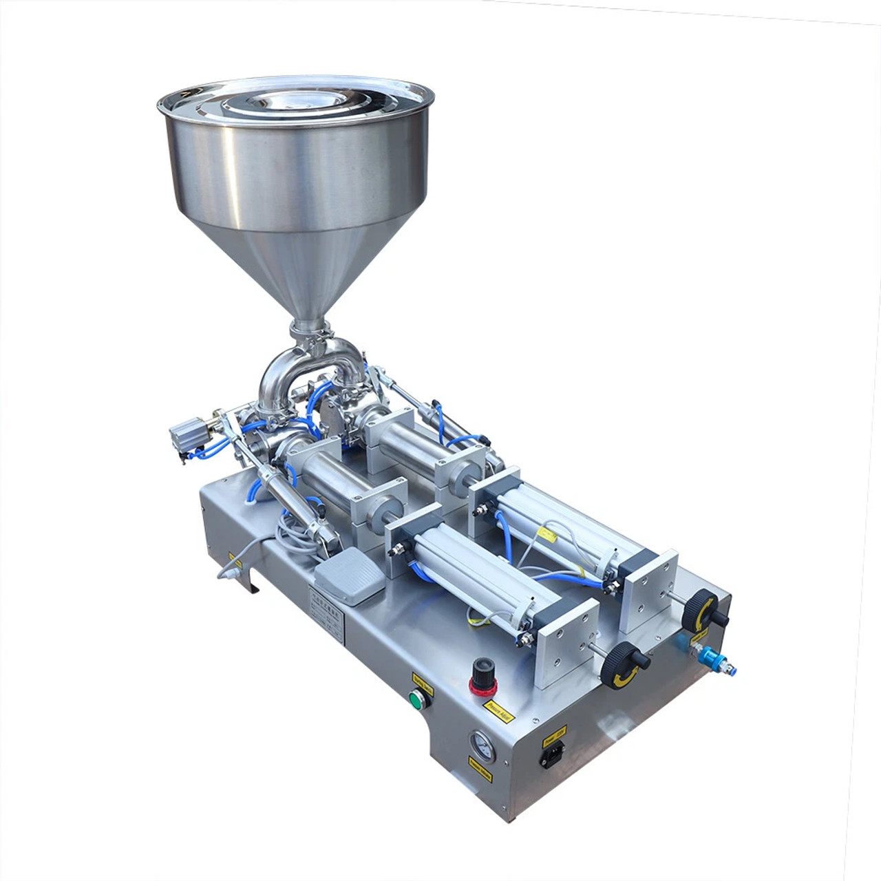 800W Double Head Liquid Paste Filling Machine Horizontal Pneumatic 50-500ml