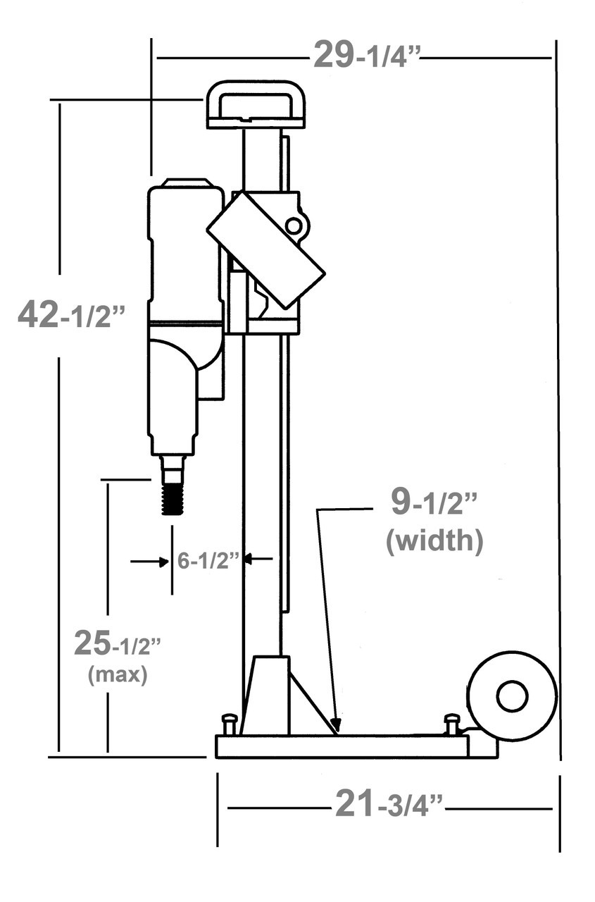 M-5 Heavy Duty Quick Disconnect Core Rig - 23 amp 110V | 420/880/1300 RPM | Complete rig with add-on vacuum base and vacuum pump