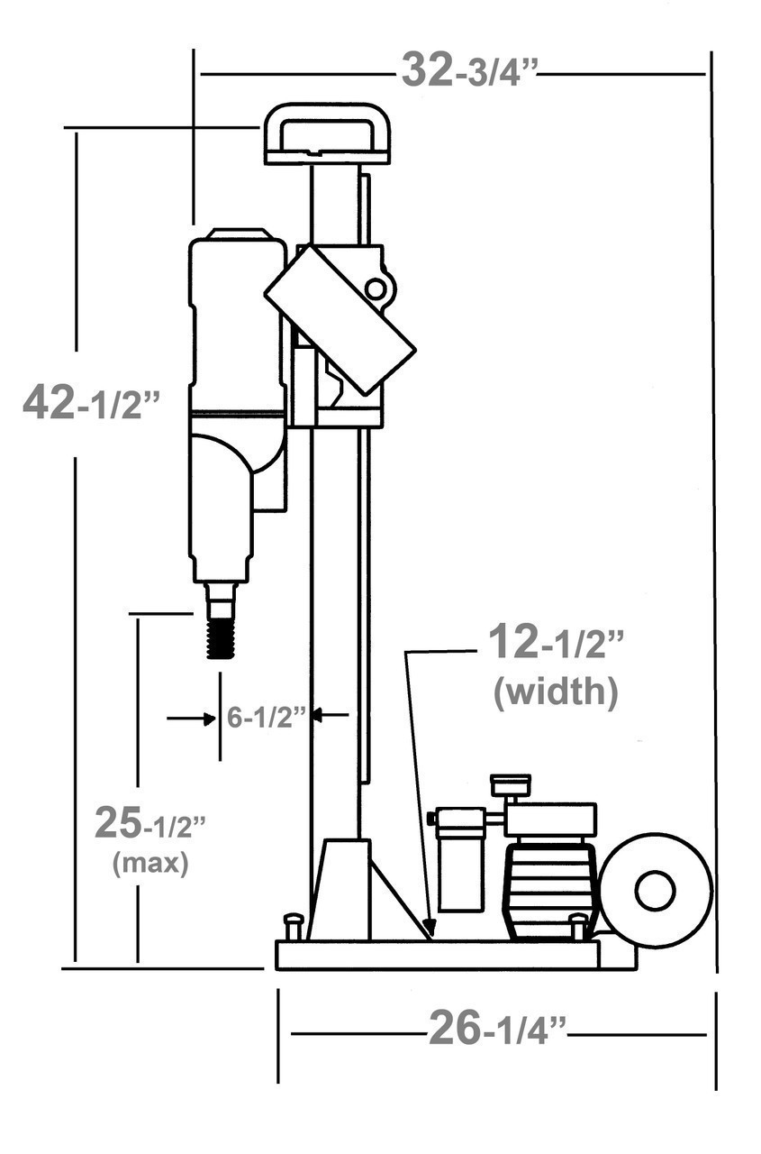 M-5 Heavy Duty Quick Disconnect Core Rig - 23 amp 110V | 420/880/1300 RPM |  Complete rig without vacuum pump