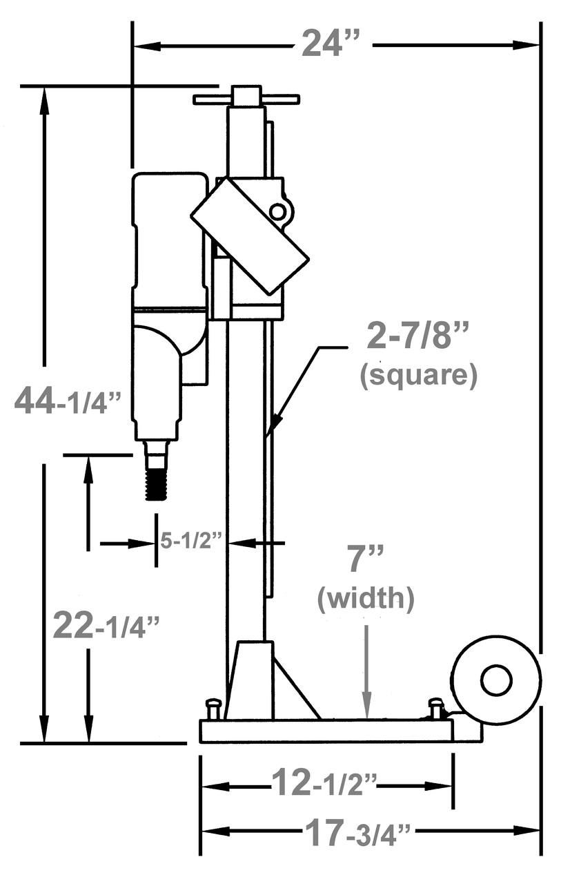 M-1 Complete Core Rig - 25 amp 110V | 385/530/975/1340 RPM | Complete rig without vacuum pump