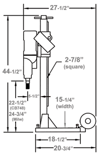 M-2 Heavy Duty Core Rig - 23 amp 110V | 300/640/960 RPM | Complete rig without vacuum pump