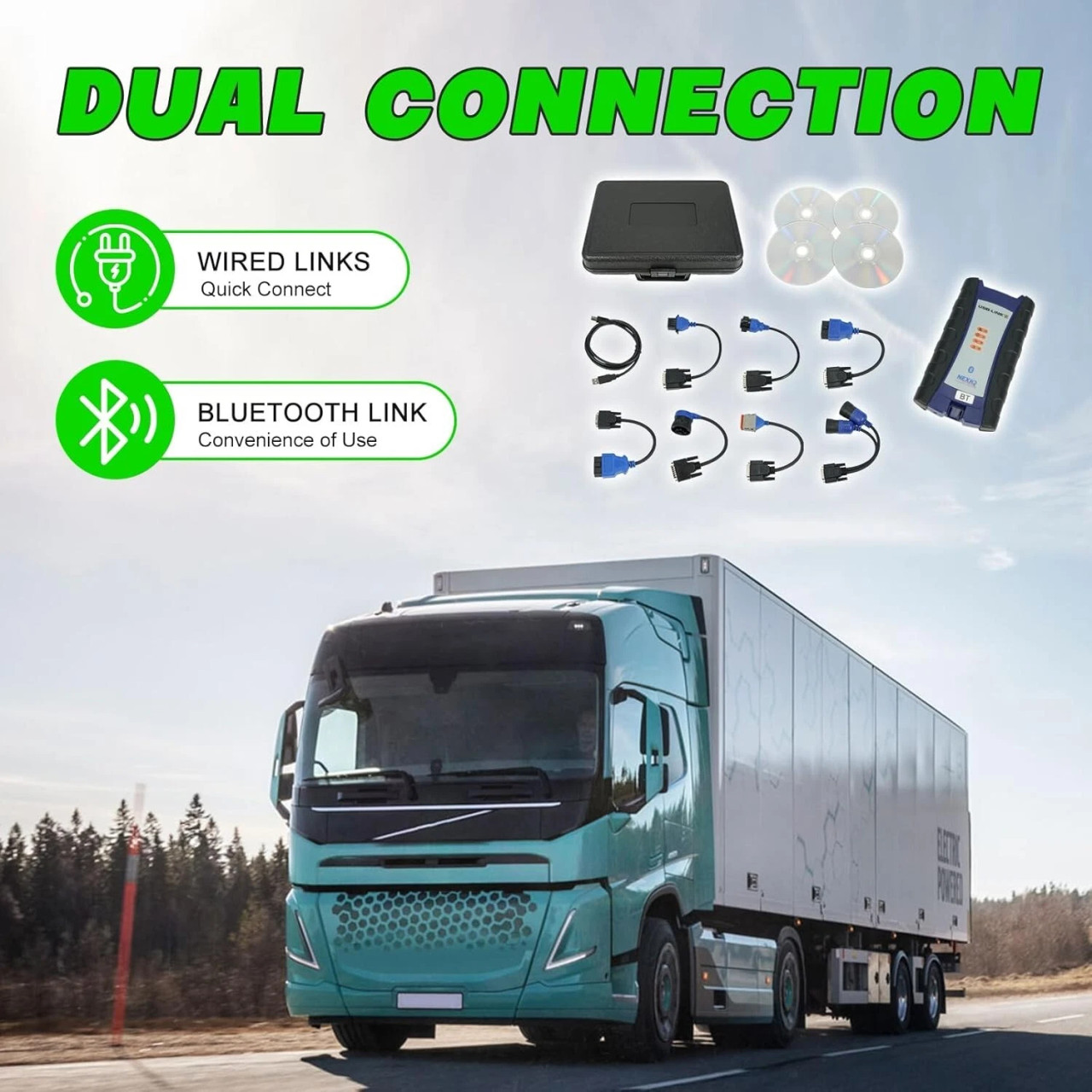 NEXIQ 2 USB Link 124032 Bluetooth for Truck Heavy Duty Diagnosis and program