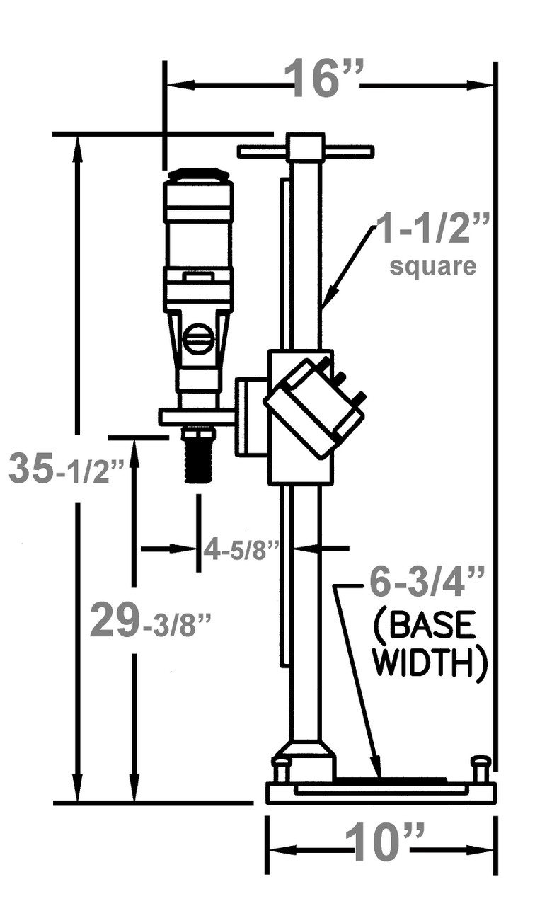M-3 Light Weight Stair Rig - 14 amp 115V | 580/1400/2900 RPM | Complete rig with add-on vacuum base and vacuum pump