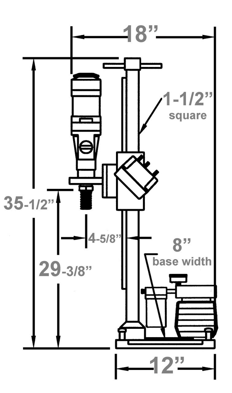 M-3 Light Weight Stair Rig - 14 amp 115V | 580/1400/2900 RPM | Complete rig without vacuum pump