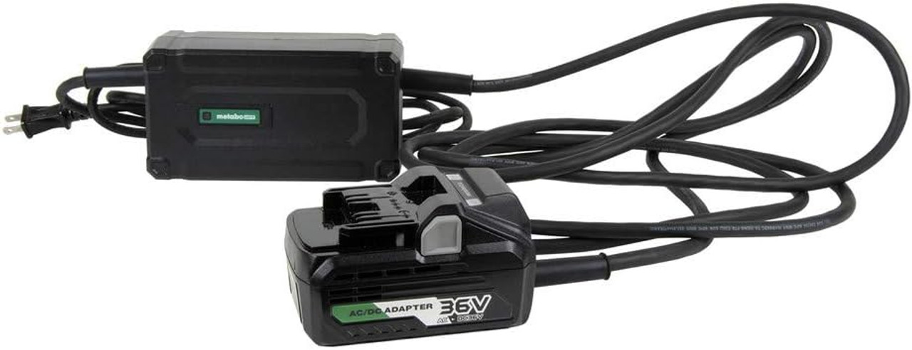 Metabo HPT MultiVolt™ AC Adapter | Power Source Option for All 36V Metabo HPT MultiVolt Tools | 20 Ft Pivoting Cord | Can Be Used with Generators or Long Extension Cords | ET36A